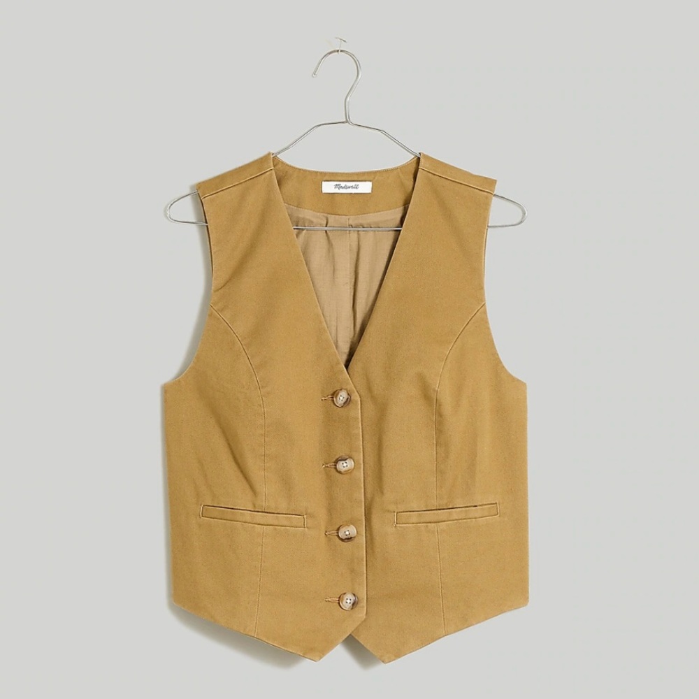 Madewell Button-Front Vest in (Re)generative Chino